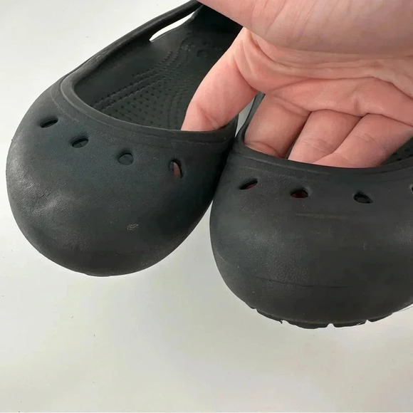Crocs womens ballet flats size 5 black rubber balletcore - Picture 10 of 11